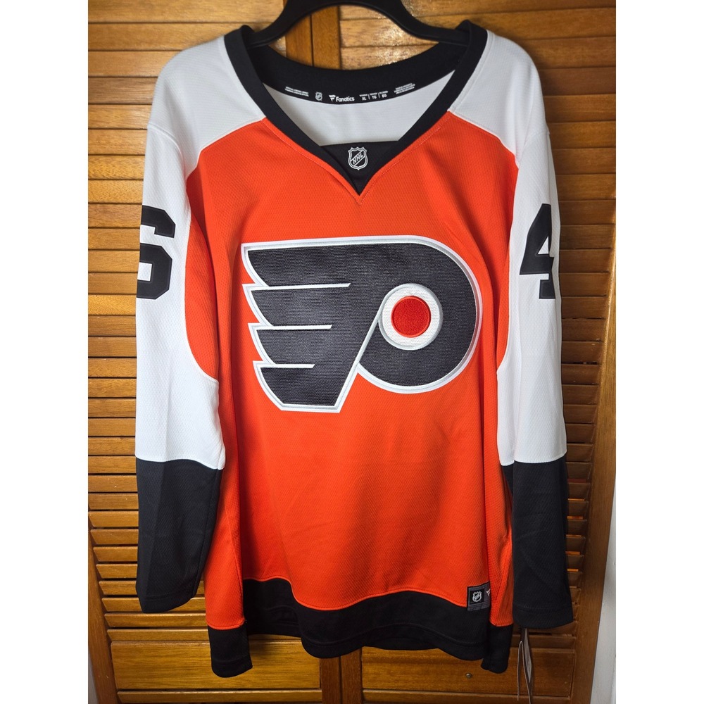 Philadelphia Flyers Trevor Zegras Fanatics Breakaway Home Jersey Womens XL NEW
